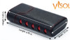 Visol Black & Red Diamond PU Leather Flip Case - VCASE735