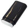 Visol Silas Exotic Dark Wood Cigar Case - 3 Cigars - VCASE741