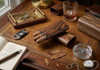 Visol Bruce Natural Wood Cigar Case - 3 Cigars - VCASE742