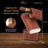 Visol Santa Fe Chocolate Brown Leather Cigar Case - VCASE747