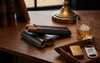 Visol Leather Cigar Case With Black Carbon Fiber Pattern - VCASE748