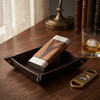 Visol Terran Natural Wood & Stainless Steel Cigar Case - VCASE787