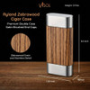 Visol Ryland Zebrawood & Stainless Steel Cigar Case - VCASE791