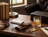 Visol Ryland Zebrawood & Stainless Steel Cigar Case - VCASE791
