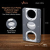 Visol Magellan Gun Matte Polished Chrome Guillotine Cigar Cutter - VCUT-12
