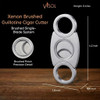 Visol Xenon Brushed Finish Guillotine Cigar Cutter - VCUT2