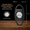 Visol Bumble Black Double Guillotine Cigar Cutter - VCUT407