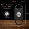 Visol Tahoe Cigar Cutter with Gunmetal Stainless Steel Plate - VCUT414GM