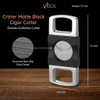 Visol Crater Matte Black  Cigar Cutter - VCUT417BK