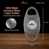 Visol Wild West Antique Silver Cigar Cutter - VCUT419