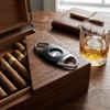 Visol Cornwall Matte Black and Silver Cigar Cutter - VCUT420