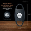 Visol Ripple Wave Matte Black Cigar Cutter - VCUT421