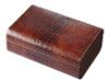 Visol Brown Crocodile Leather Cigar Humidor - Holds 25 Cigars - VHUD527