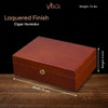 Laquered Finish Cigar Humidor - Holds 60 to 80 cigars - VHUD528