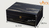 Visol Remo Polished Ashburl Wood Locking Humidor - VHUD724