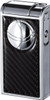 Visol Infinity Flame Chrome and Carbon Fiber Double Torch Cigar Lighter - VLR501304