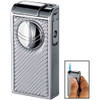 Visol Infinity Double Jet White Carbon Fiber Chrome Cigar Lighter - VLR501407