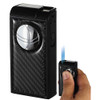 Visol Infinity Double Jet Carbon Fiber Black Cigar Lighter - VLR501409