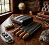 Visol Night II Carbon Fiber Cigar Case - 4 Finger - VCASE486