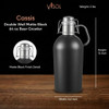 Visol Cassis Double Wall 64 oz Insulated Beer Growler - Black Matte - VAC391BK