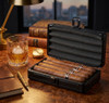 Visol Setke Black Matte Travel Cigar Case - Holds 4 Cigars - VHUD903BK