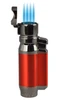Visol Retail Package - Bulldog Red & Blue Quad Flame Lighter 24 count - VLR4-Bulldog-RD-BL-Prepack
