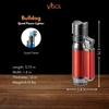 Visol Retail Package - Bulldog Red & Blue Quad Flame Lighter 24 count - VLR4-Bulldog-RD-BL-Prepack