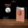 Caseti Wedge V Cigar Cutter - Salmon - CACU137SM