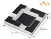 Visol Renner White & Black Ceramic Cigar Ashtray - VASH435