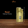 Visol Retail Package - Kauai Triple Flame Lighter 12 Count - VLR2-Kauai-4CL-Prepack