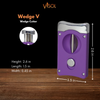 Caseti Wedge V Cigar Cutter - Purple - CACU137PU