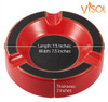 Visol Beatrix Circular Ceramic Cigar Ashtray - Red - VASH428RD