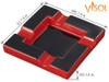 Visol Renner Red & Black Ceramic Cigar Ashtray - VASH435RD