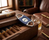 Visol Perfecto Blue and Stainless Steel Double Guillotine Cigar Cut - VCUT714BU