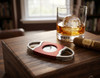 Visol Perfecto Red and Stainless Steel Double Guillotine Cigar Cut - VCUT714RD