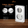 Caseti Trident Chrome Cigar Cutter - CACU140CP