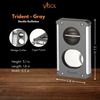 Caseti Trident Gray Cigar Cutter - CACU140GY