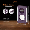 Caseti Trident Purple Cigar Cutter - CACU140PU