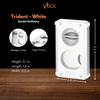 Caseti Trident White Cigar Cutter - CACU140WH