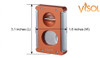 Caseti Trident X 3-in-1 Cigar Cutter - Burnt Orange - CACU181OR