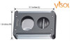 Caseti Trident X 3-in-1 Cigar Cutter - Gray - CACU181GY