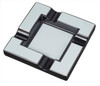 Visol Renner White & Gunmetal Ceramic Cigar Ashtray - VASH435WH