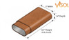 Visol Santa Fe Dark Brown Leather Cigar Case - VCASE701BR5