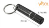Visol Baton Cigar Punch with Keyring - Black - VCUT700BK