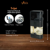 Visol Trijet Black Retail Prepack - 20 Cigar Lighters - VLR7-Trijet-BK-Prepack