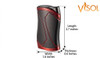 Visol Pisco Black and Red Dual Torch Cigar Lighter - VLR405401-Pisco-BK
