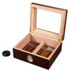 Visol Santa Clara Glass Top with Rosewood Finish Cigar Humidor with 50 Cigars - VHUD301