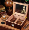 Visol Santa Clara Glass Top with Rosewood Finish Cigar Humidor with 50 Cigars - VHUD301