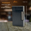 Visol Hubbard Brushed Stripes Soft Flame and Torch Flame Flint Lighter - Black - VLR4-Hubbard-ST-BK