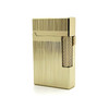Visol Hubbard Brushed Stripes Soft Flame and Torch Flame Flint Lighter - Gold - VLR4-Hubbard-ST-GD